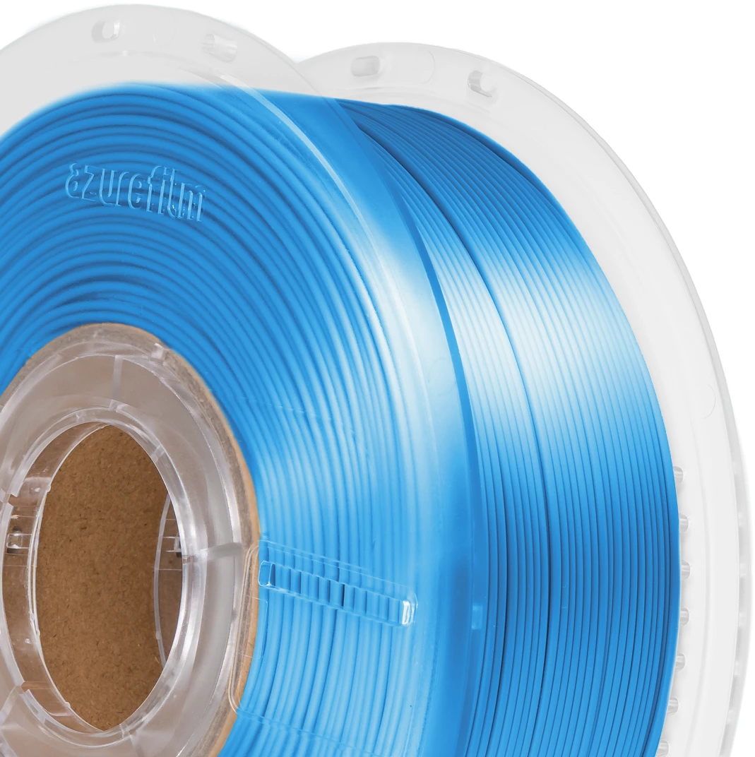 AzureFilm  PLA Silk Sky Blue, 1,75 mm / 1000 g (1 kg)    Hochwertiges Filament mit Silk-Effekt