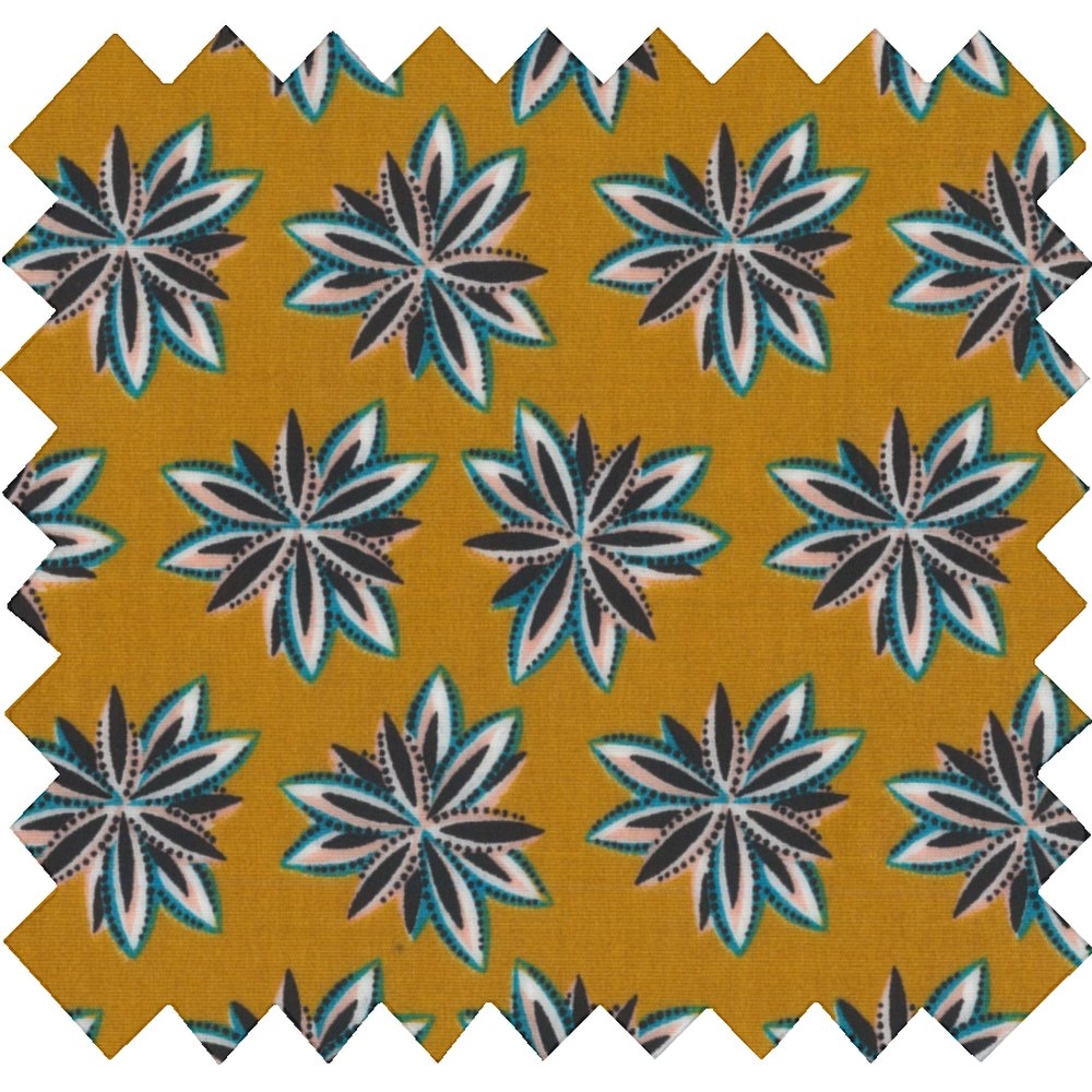 Tissu Enduit Au Mètre Etoile Anisée