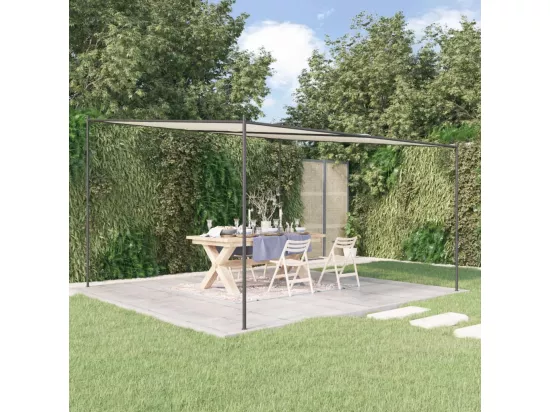 Belvédère blanc 4x4 m 180 g/m² tissu et acier