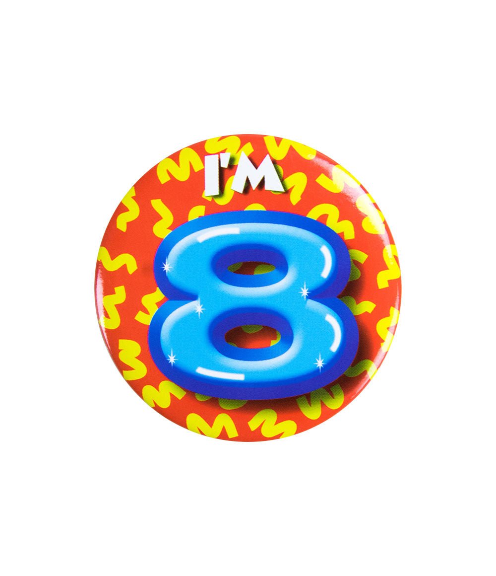 I'm 8 Button 8 Jaar 5,5cm