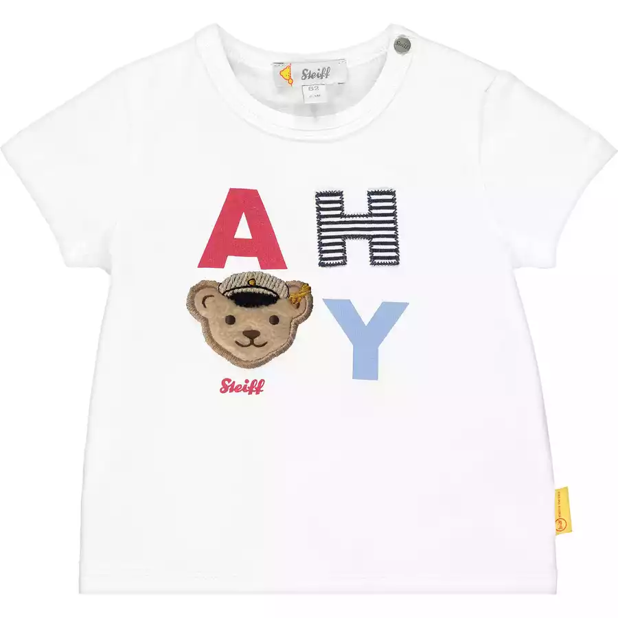 Steiff T-Shirt, bright white Ahoy