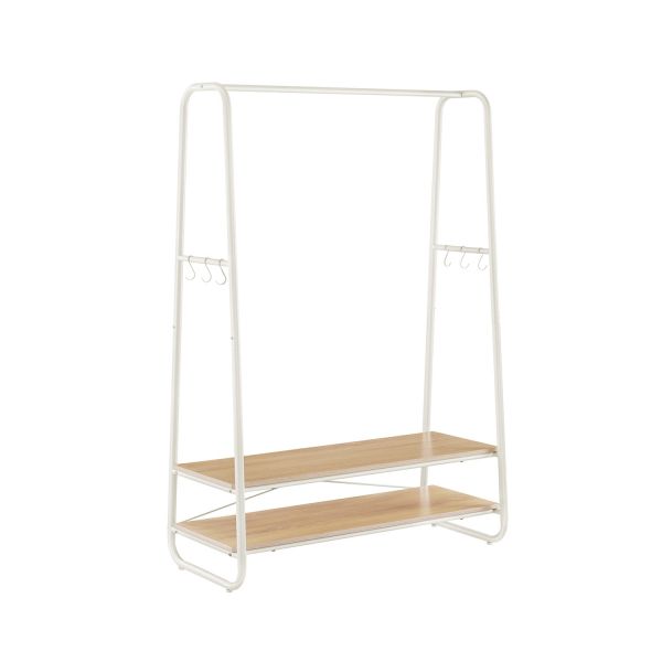 Vasagle Rack para Roupas Industriais Carvalho e Creme - RGR112W09