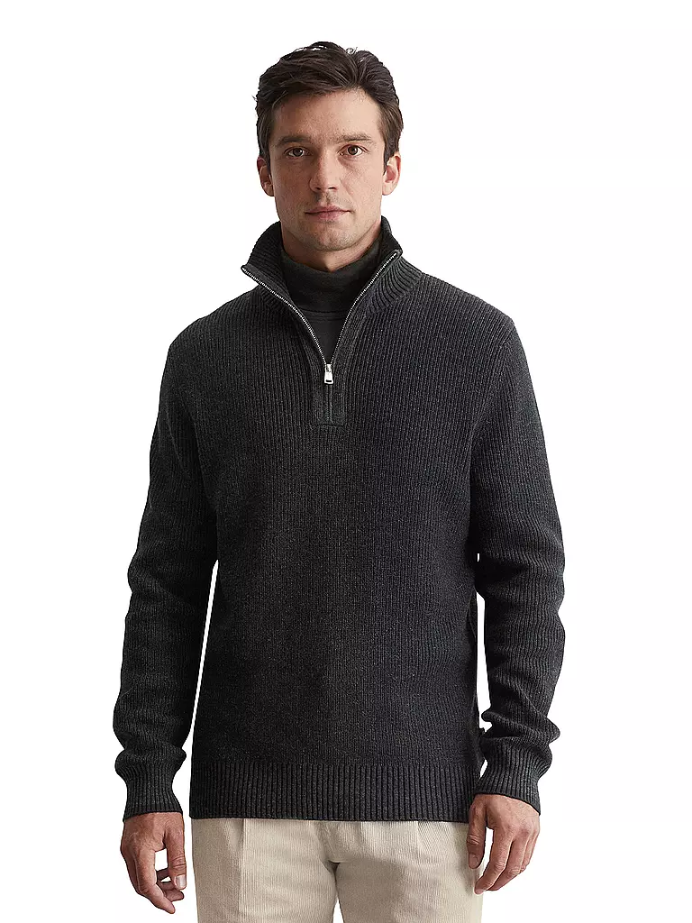 MARC O'POLO Troyer Pullover schwarz