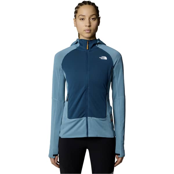Veste polaire randonnée THE NORTH FACE W BOLT POLARTEC HOODIE ALGAE BLUE/MIDNIGHT PETROL