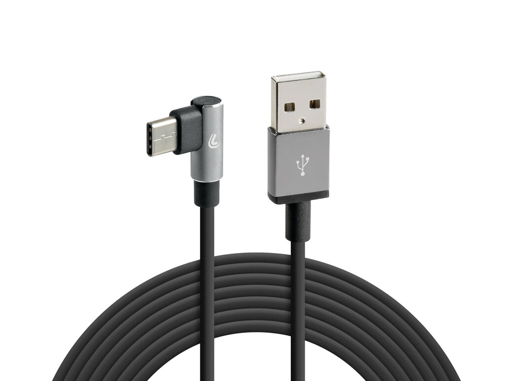 Lampa 2 meter USB > USB-C kabel - 90 graden