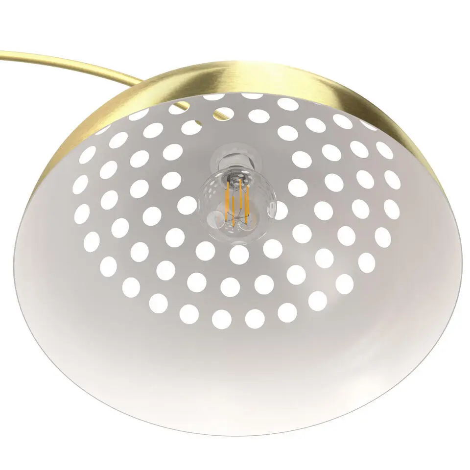 tectake Booglamp Arcus, staal, retro-stijl, 60W, Goud