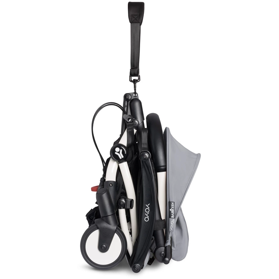 BABYZEN Kinderwagen YOYO 0+ connect Black mit Liegewanne Stone