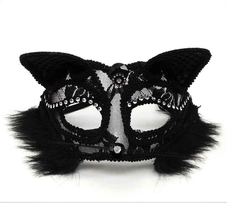 LoliLoley - Halloween kanten kattenmasker