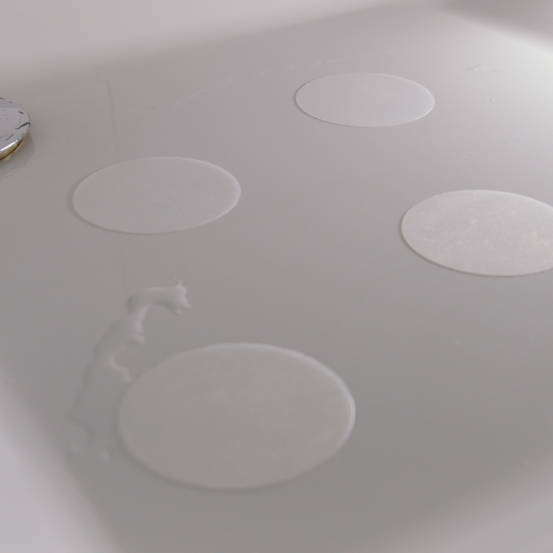 (21-tlg. Set) Ø10cm Selbstklebendes Anti-Rutsch Pad Sticker für Dusche / Badewanne - Transparent