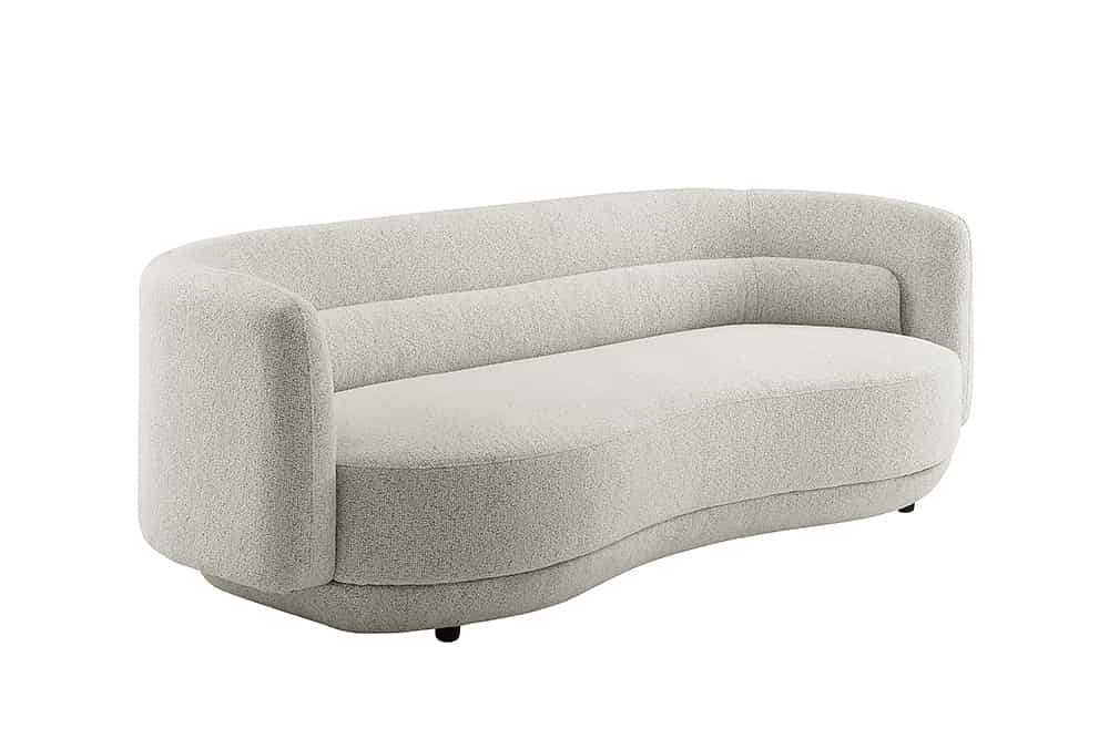 Design Sofa GATSBY 230cm beige Chenille Federkern 3-Sitzer Couch Rundum-Bezug