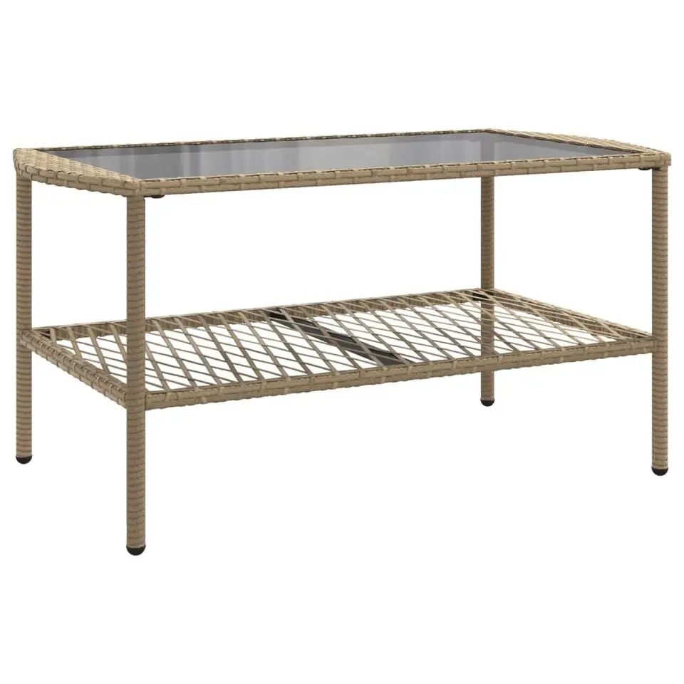 vidaXL - Loungeset - Beige - Poly rattan