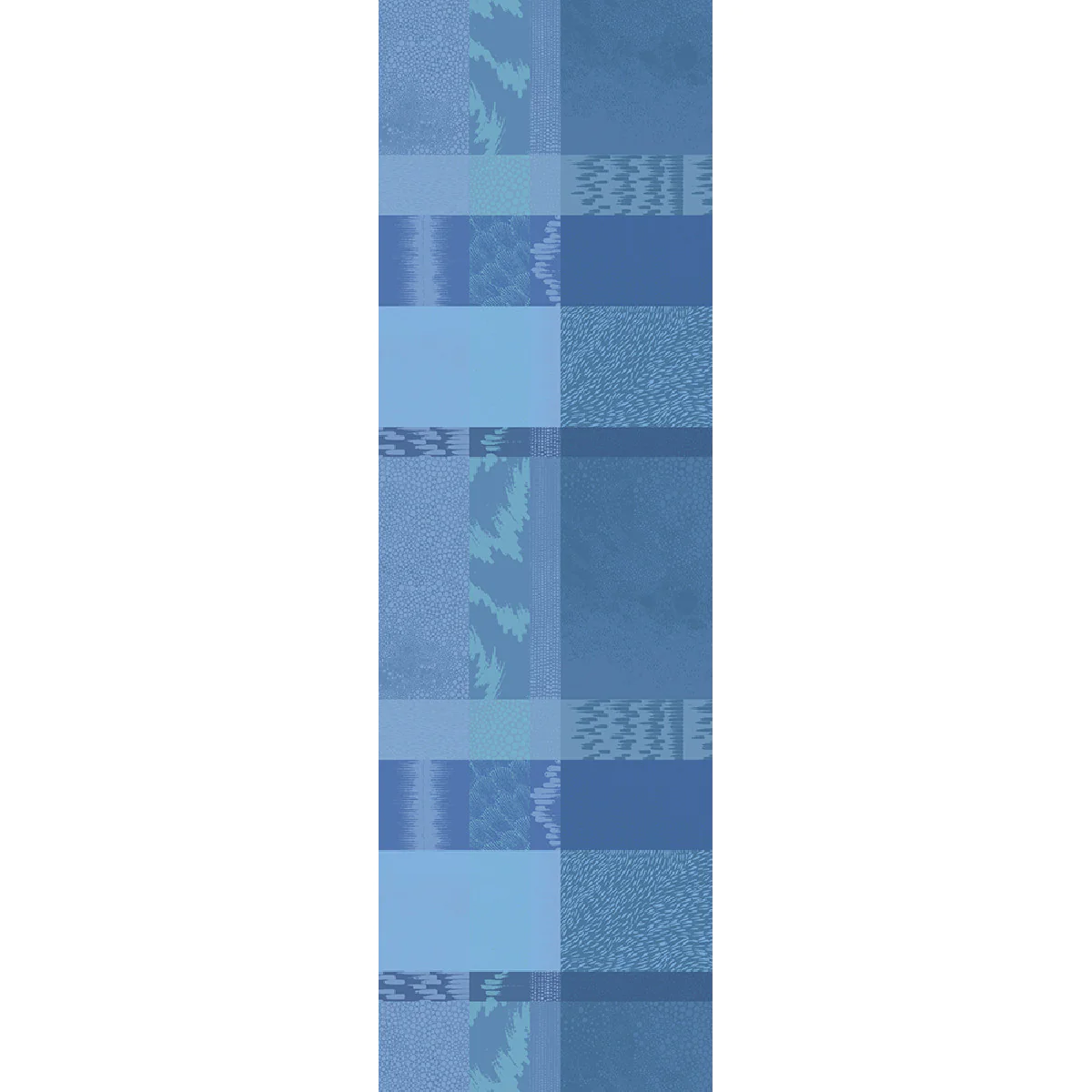 Chemin de table pur coton bleu 180X55 Garnier Thiebaut