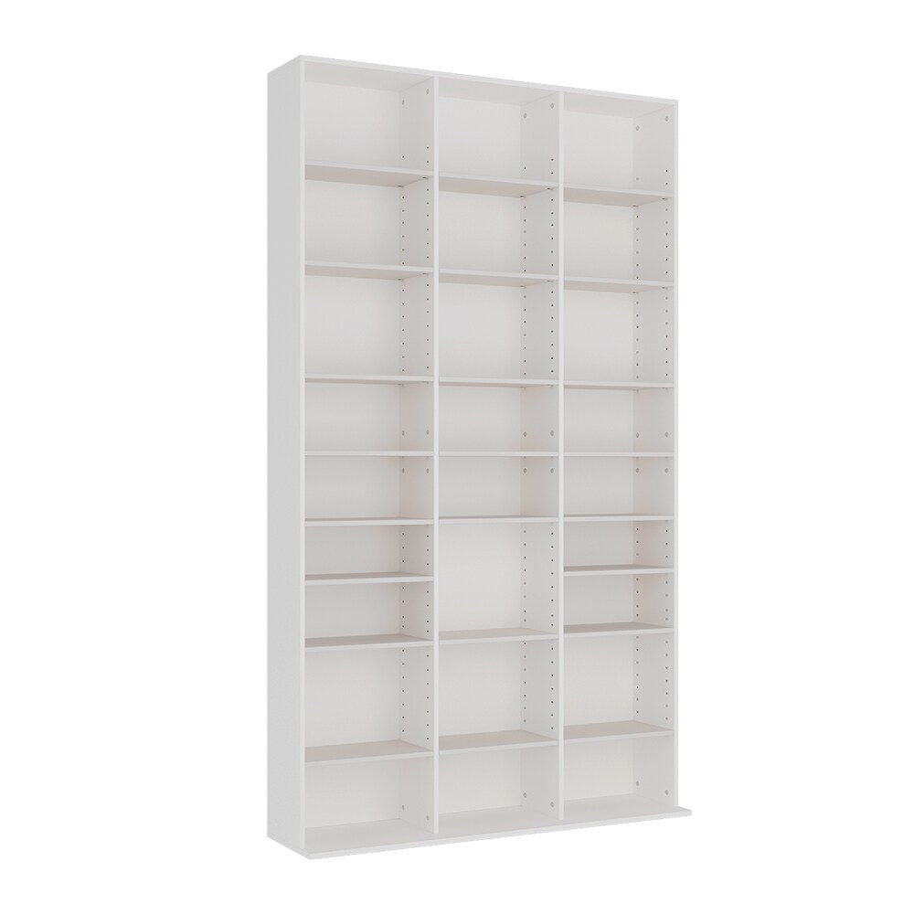 Vicco CD-Regal Anna, 102 x 178 cm, Weiß, Standregal mit 27 Fächern für 1080 CDs