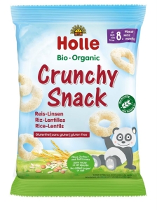 HOLLE Bio Crunchy Snack Reis Linsen, 25 g