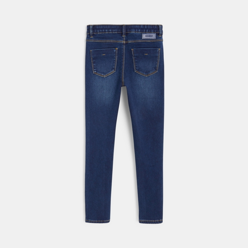 Jean skinny stretch 5 poches bleu fille