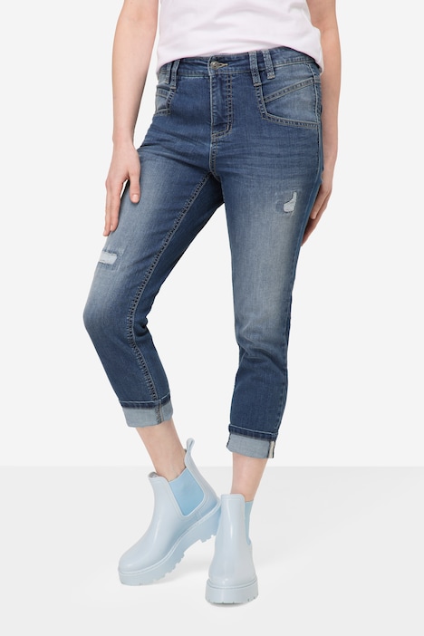 7/8-Jeans, Slim Fit, Destroy Look, 5-Pocket