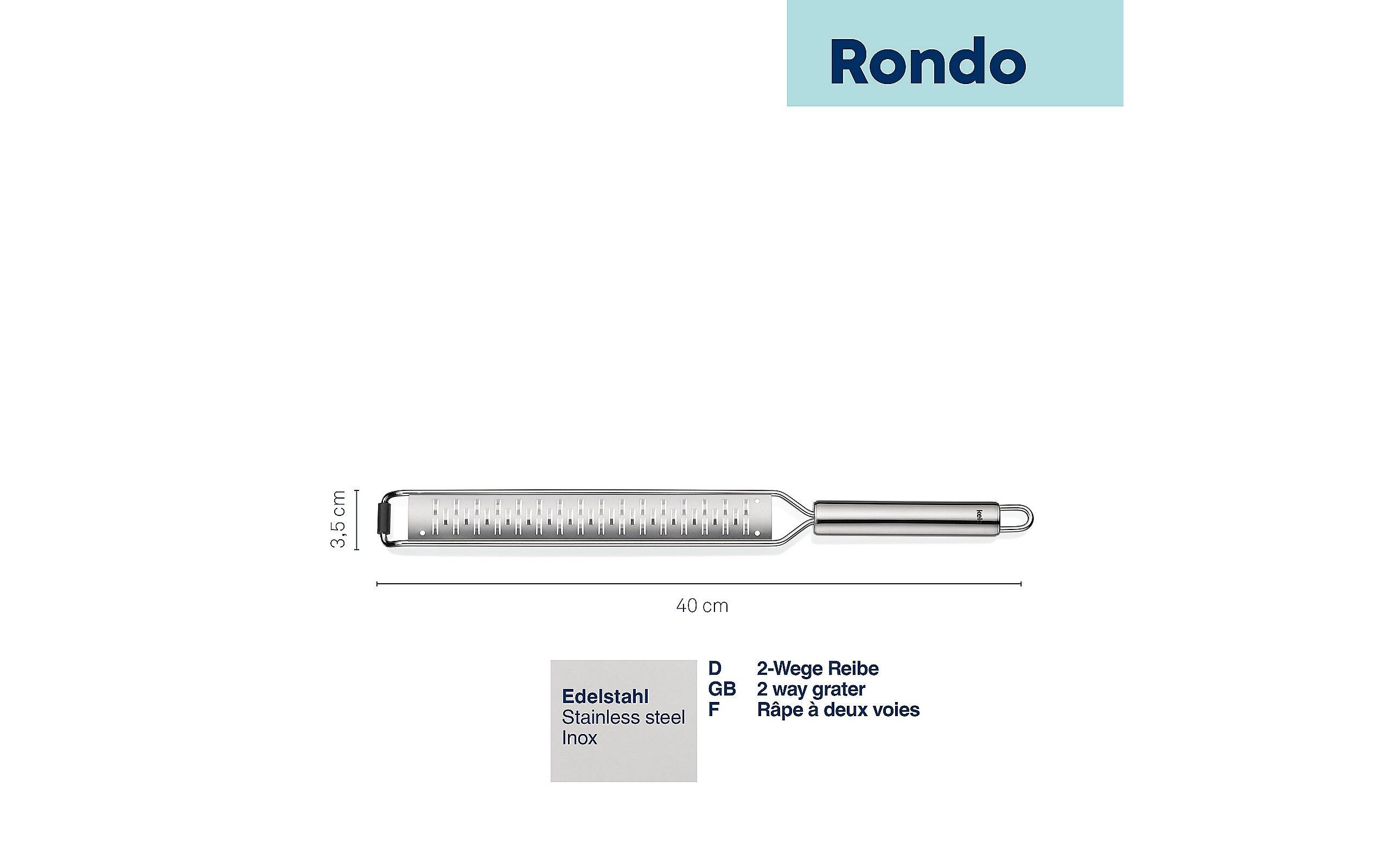 Küchenreibe Rondo 2-Weg SilberKüchenreibe