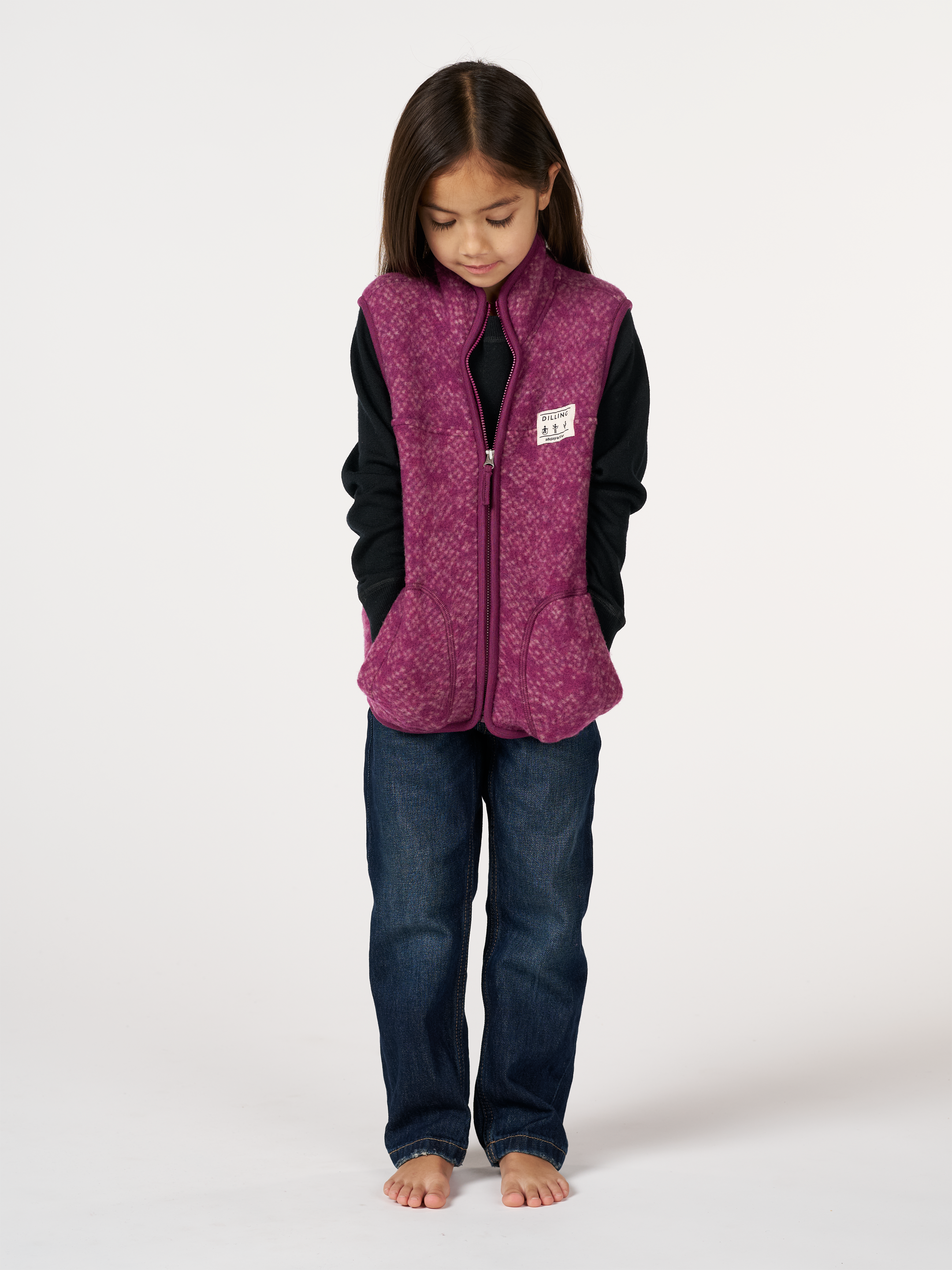 Fleecebodywarmer van merinowol voor kinderen