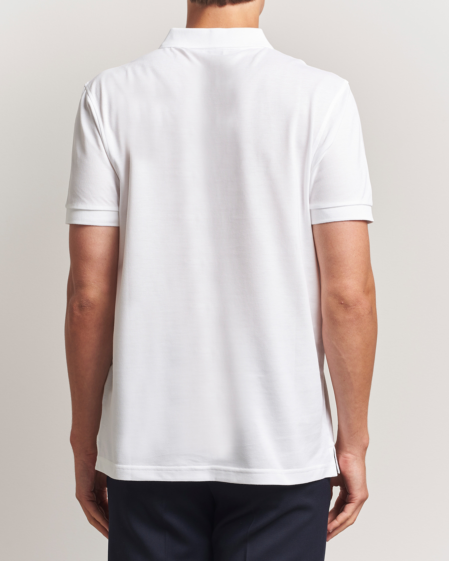 Sunspel Short Sleeve Pique Polo White
