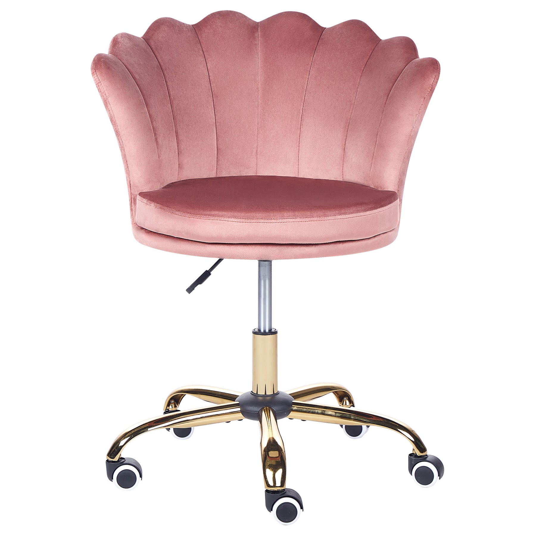 Beliani - MONTICELLO - Bureaustoel - Roze - Fluweel