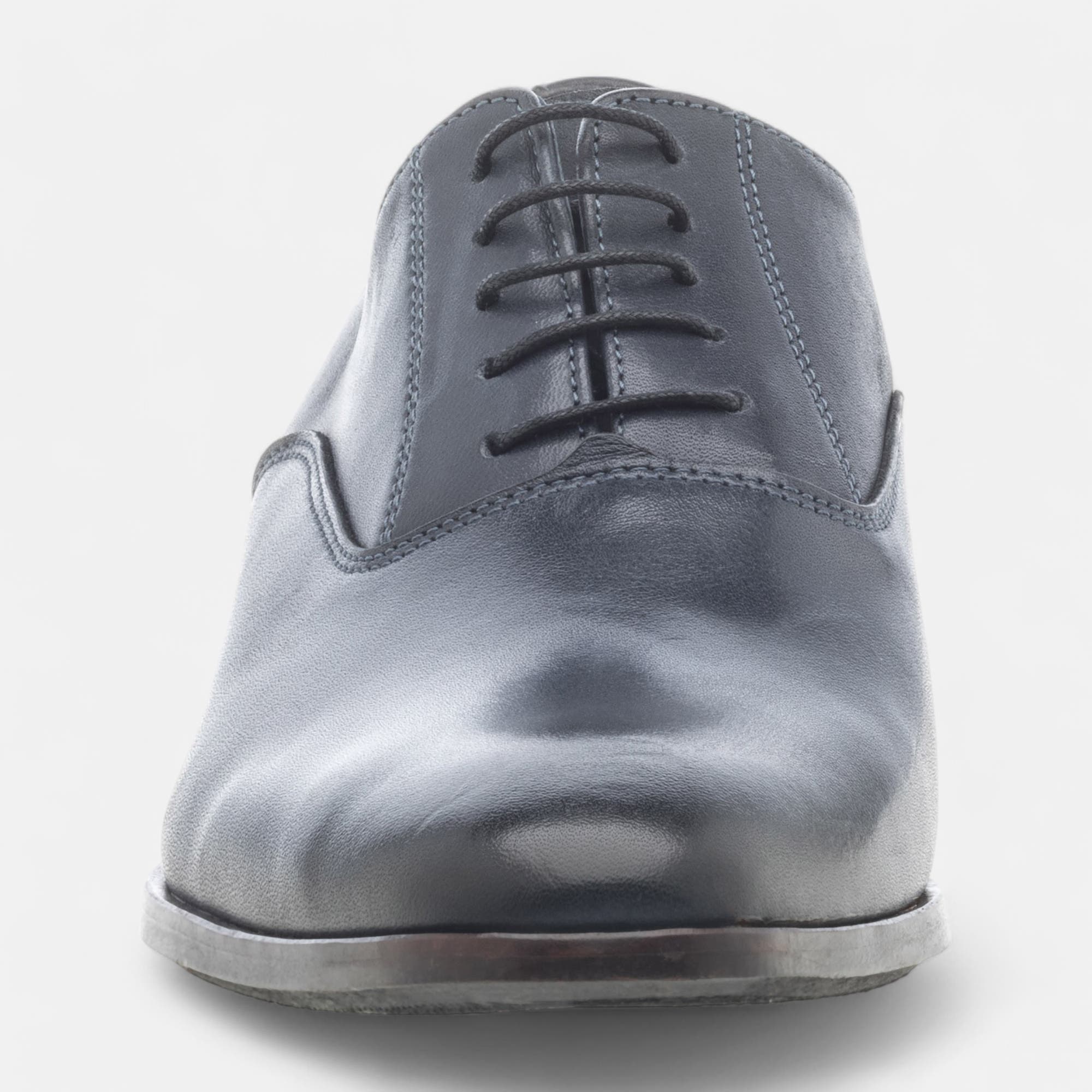 Chaussures habillées cousues Homme en cuir bleu