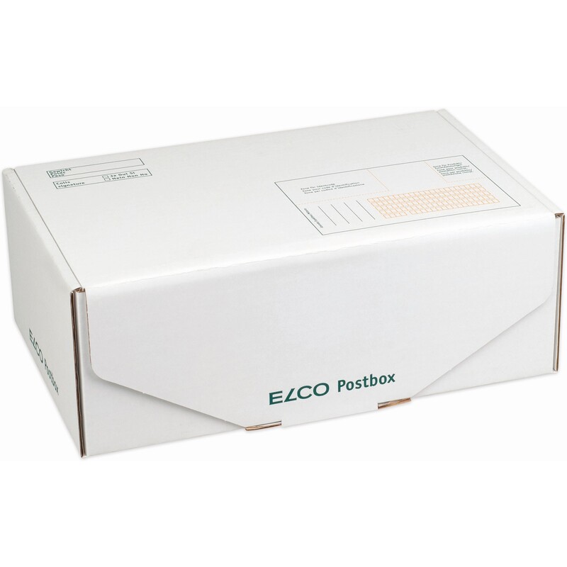 Elco Versandkarton Postbox, 347 x 220 x 125 mm, weiss, 5 Stück