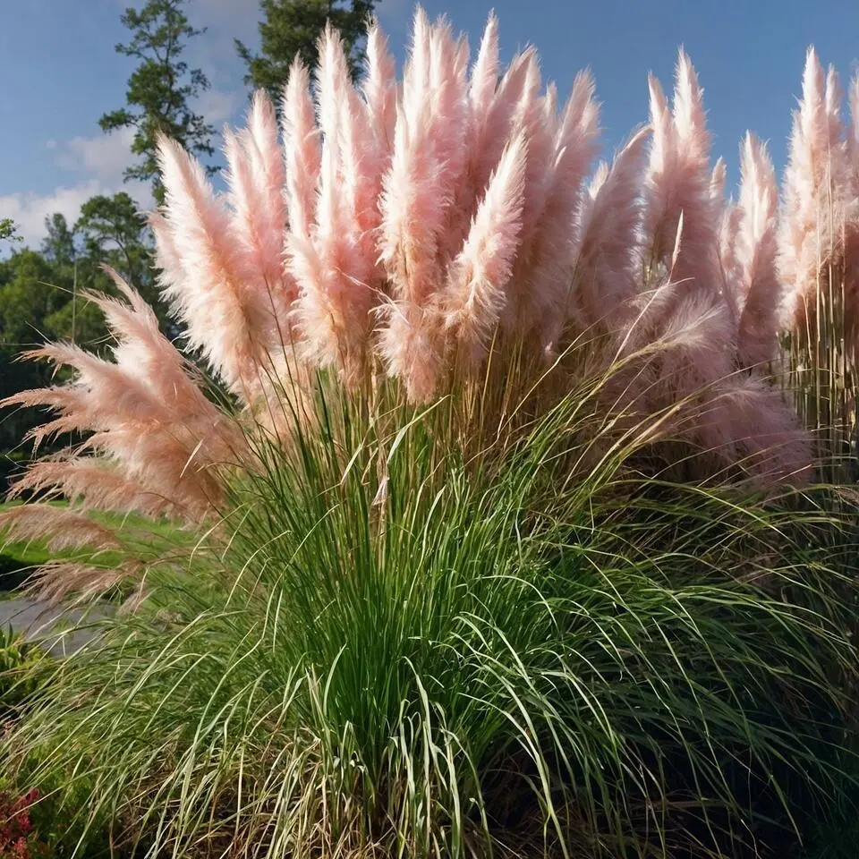 Pampasgras - Set van 6 - Cortaderia selloana - Hoogte 25-40cm - ⌀9cm
