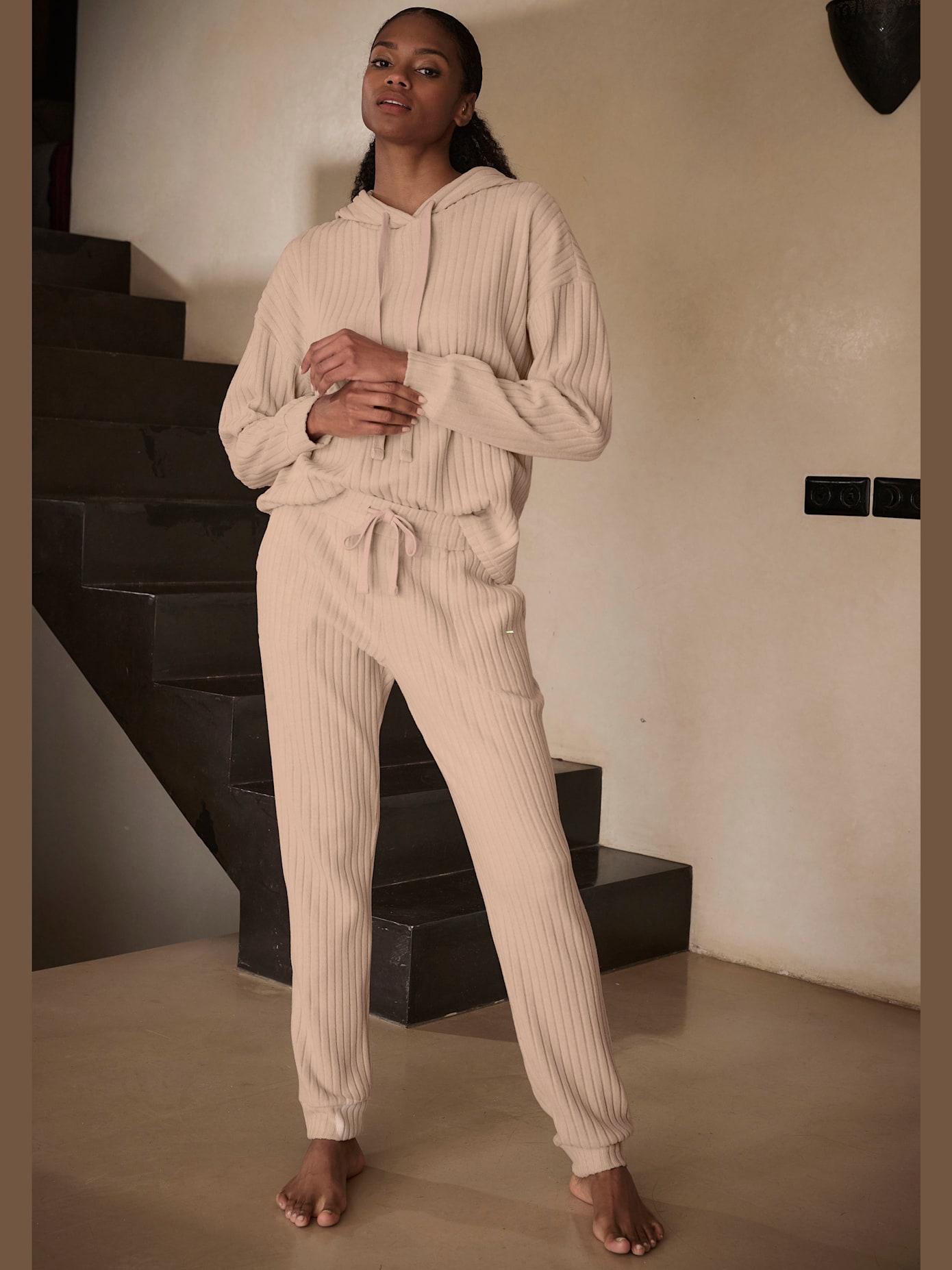 Pantalon d'intérieur pantalon côtelé avec jambes étroites