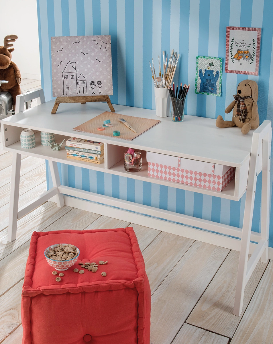 Schreibtisch INFANSKIDS 125 x 50 cm (Farbe: weiß)