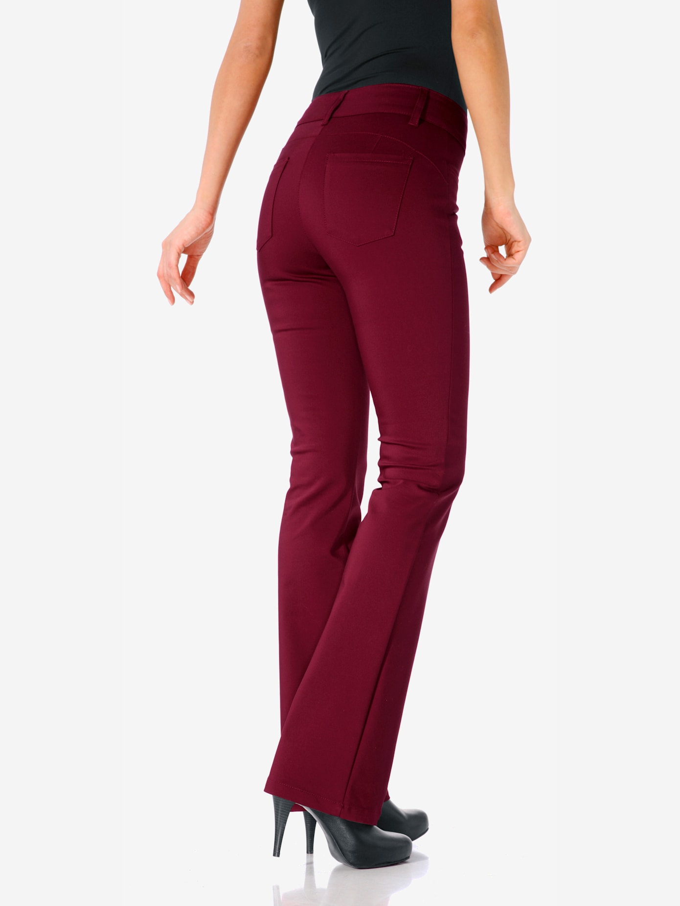 Pantalon effet ventre plat coupe bootcut tendance