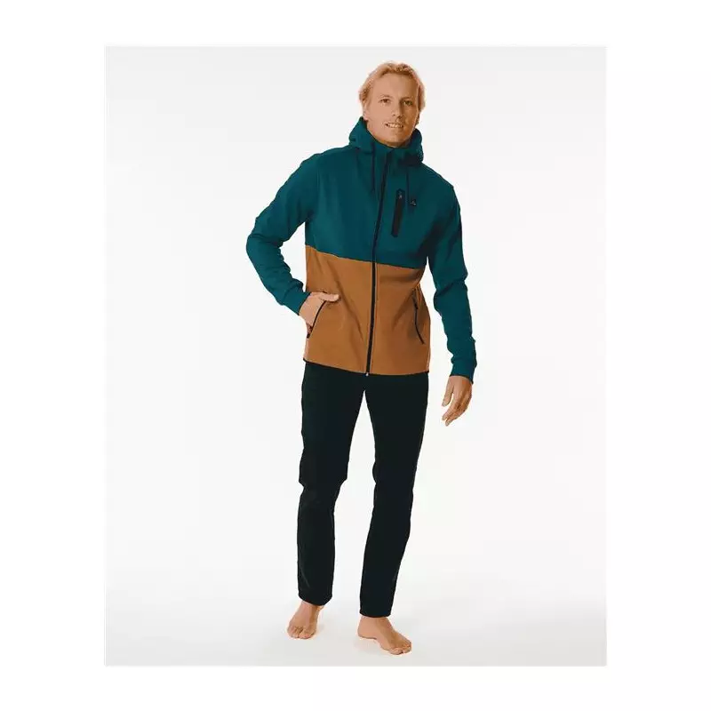 Sweat RIPCURL Anti Series Departed Zip Thr Blue Green