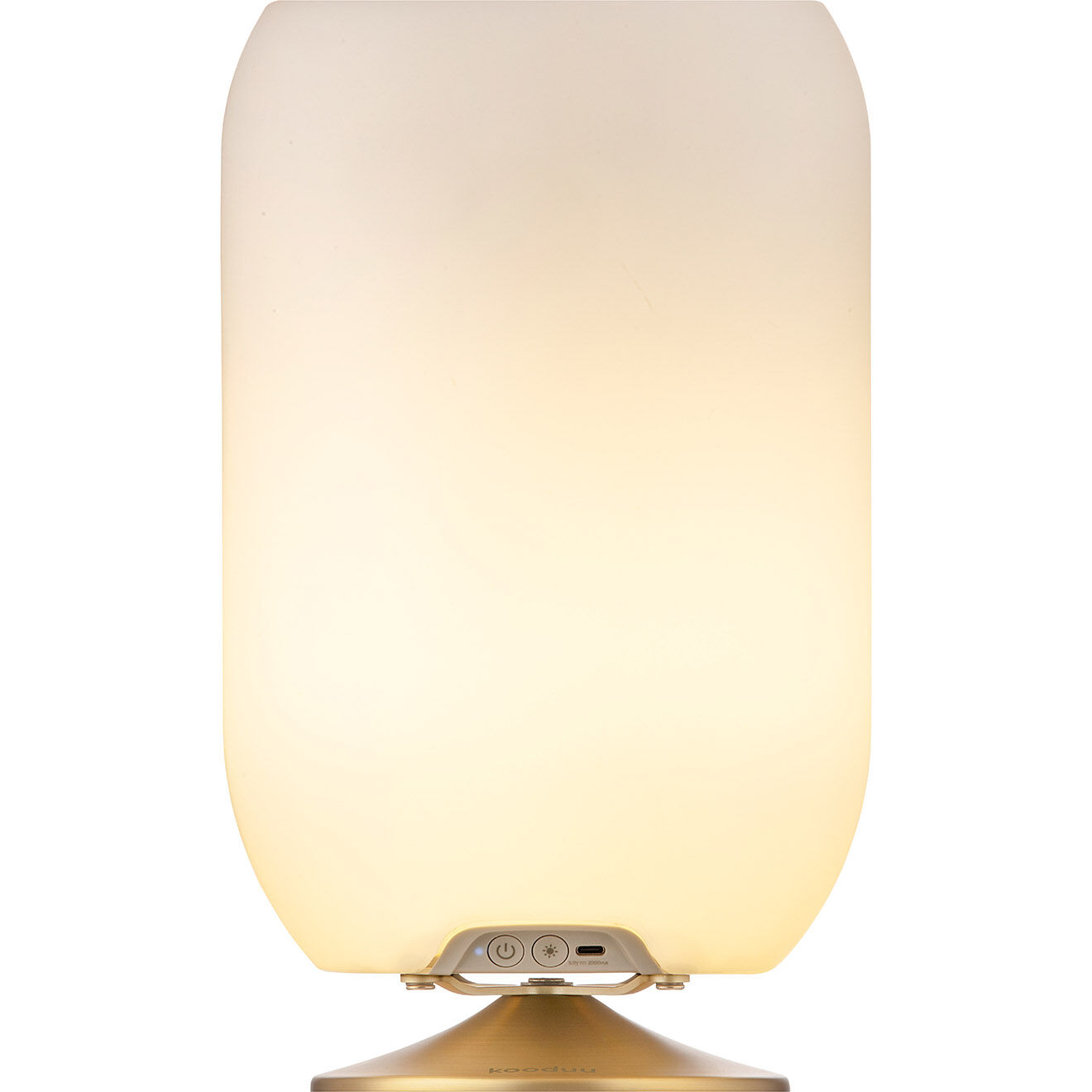 Kooduu Lampe Enceinte Bluetooth sans fil Atmos par Jacob Jensen Design laiton - 21.5x21.5x35.3 cm