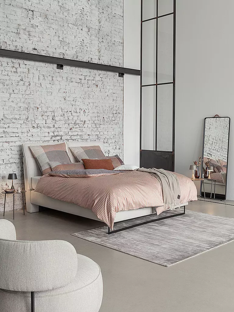JOOP Satin Bettwäsche DIVIDED 70x90cm / 200x200cm Blush rosa