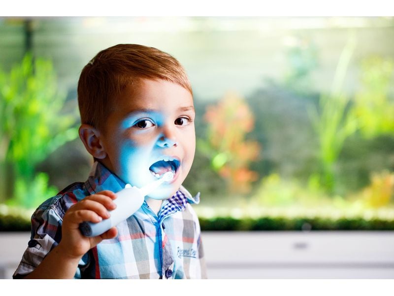 innoGIO Sonic Zahnbürste Giraffe Blau Schallzahnbürste für Kinder