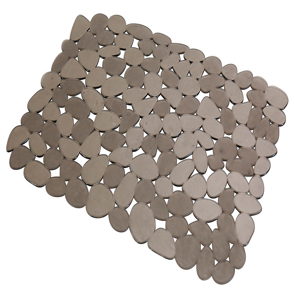 Tapis antidérapant pour fond d'évier Homclean design galet gris