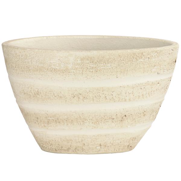 Dehner Keramik-Jardiniere Isolde, oval, braun,