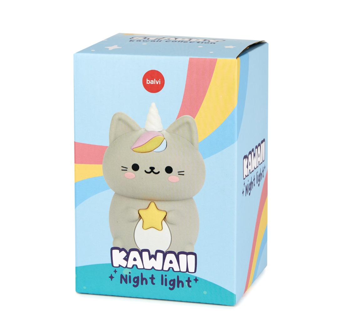 (145x110mm) USB Kinder Nachtlicht Kawaii Starry Katzen LED Tisch Lampe mit Touch Funktion (BA28067)