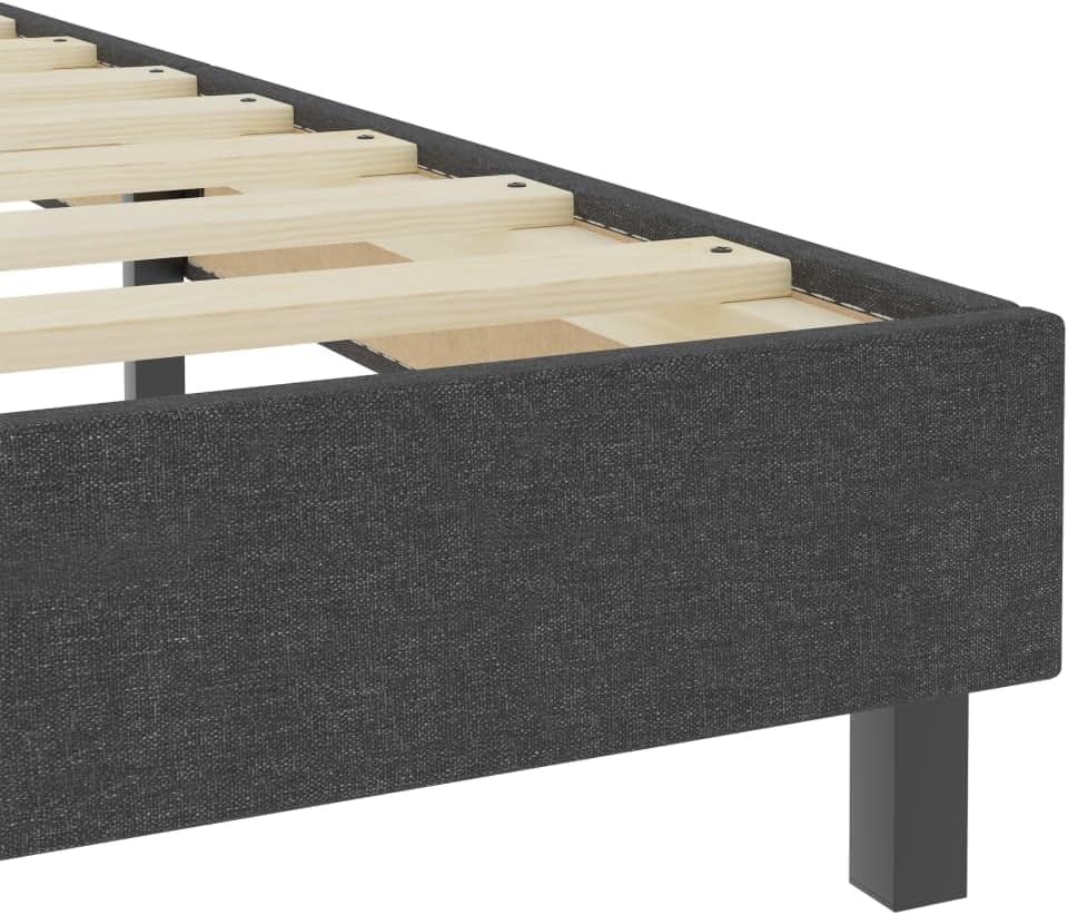 vidaXL Boxspring Bettgestell Bettrahmen Boxspringbett Schlafzimmermöbel Schlafzimmerbett Polsterbett Doppelbett Bett Grau Stoff 180x200cm