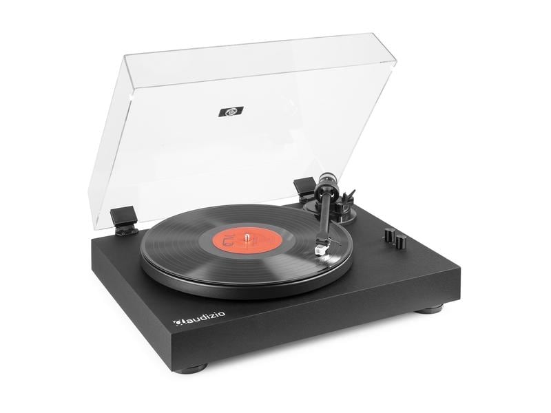 Audizio Plattenspieler RP340 Schwarz HiFi-Plattenspieler mit Riemenantrieb