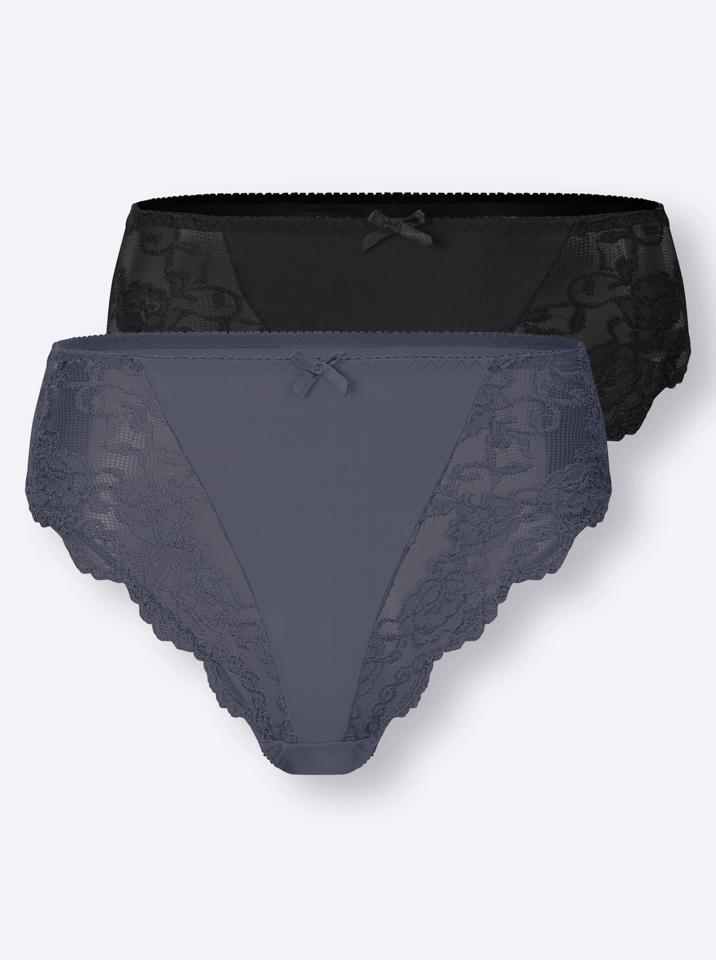 Sassa Slip in schwarz + anthrazit