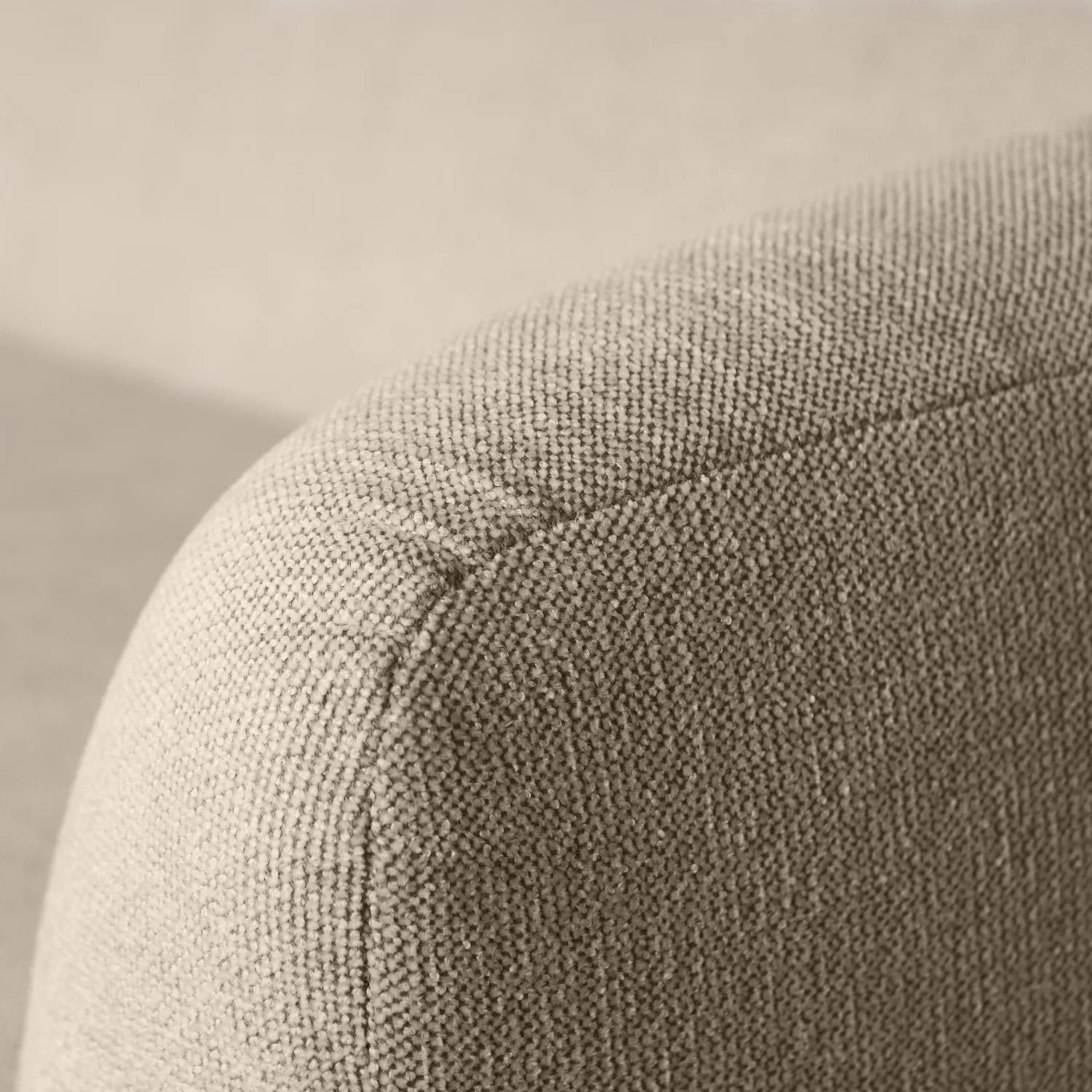 WOOOD Sloping 3-zitsbank - Chenille - Naturel Melange