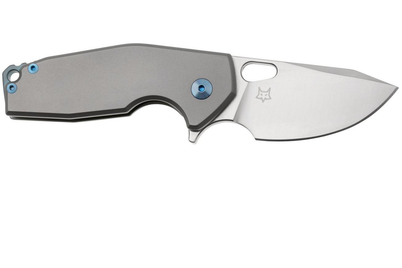 Fox Knives Suru Left Handed FX-526-SXTIBL Satin M390, Bead Blasted Titanium zakmes, Jesper Voxnaes design