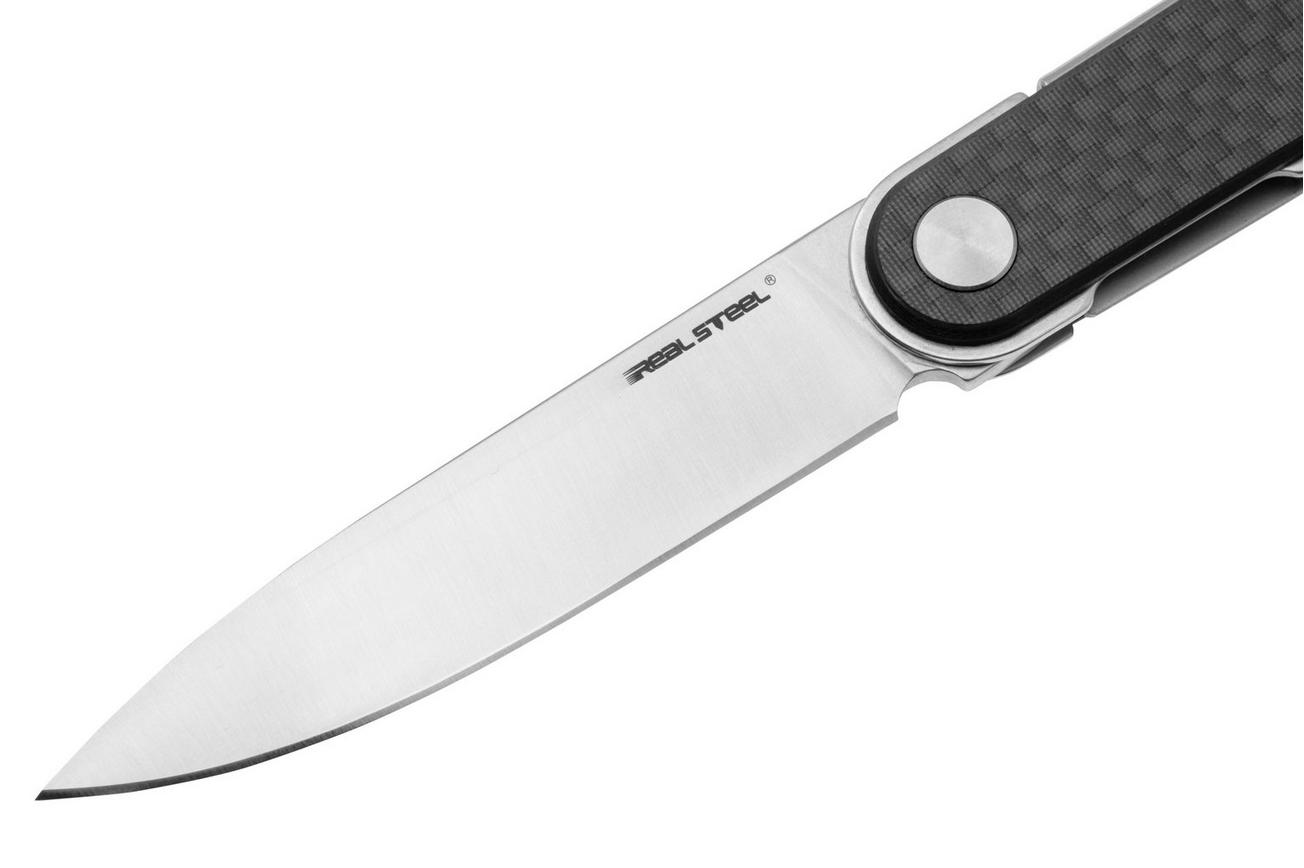 Real Steel Iris Front Flipper 8061BF Satin 12C27, Carbon Fiber G10, zakmes