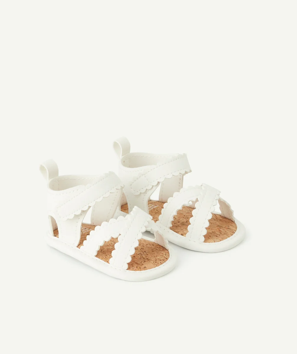 chausson stylé sandales bébé fille blanches