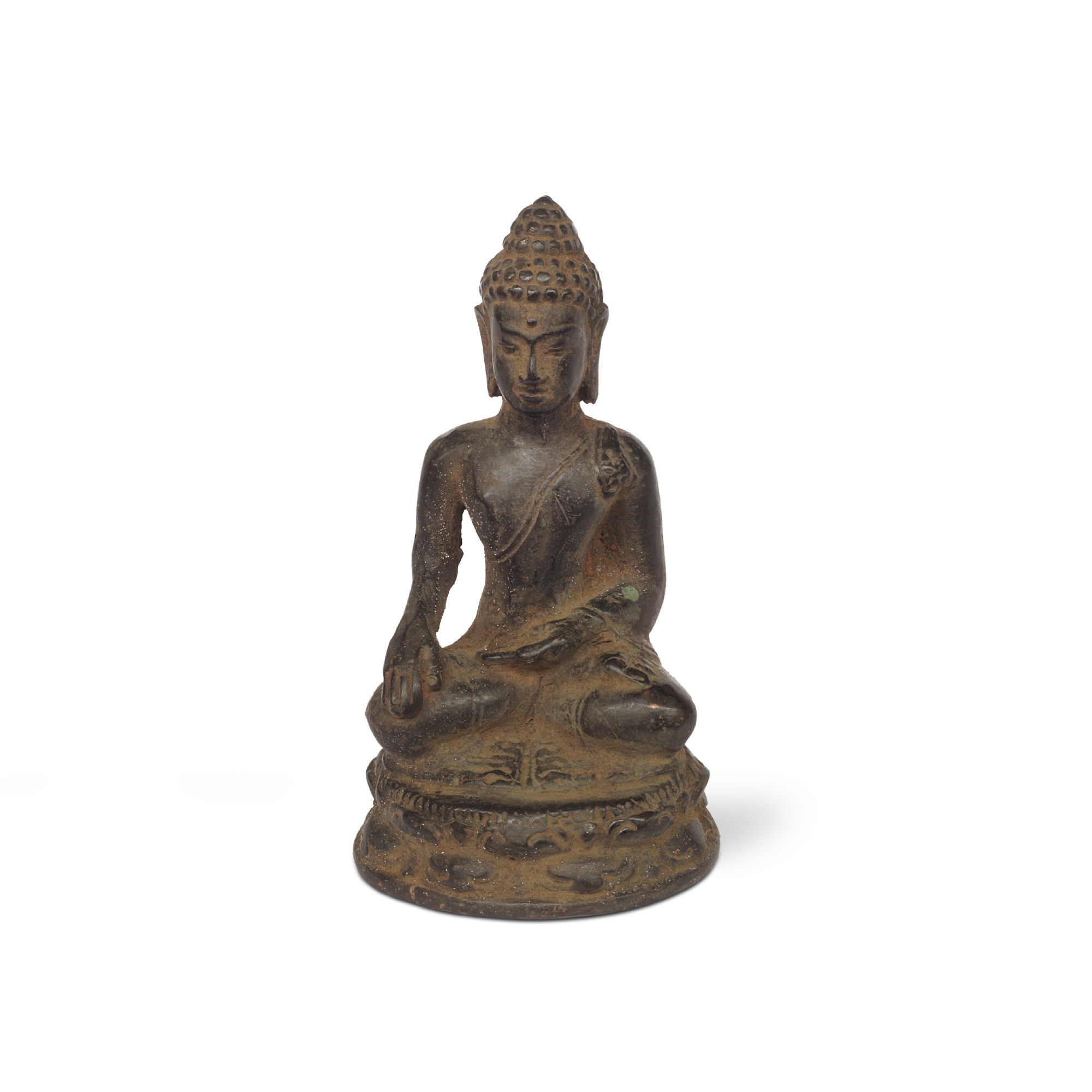 Bronze 'sitzender Buddha', H 10 cm, B 6 cm, T 5 cm von fischer's lagerhaus