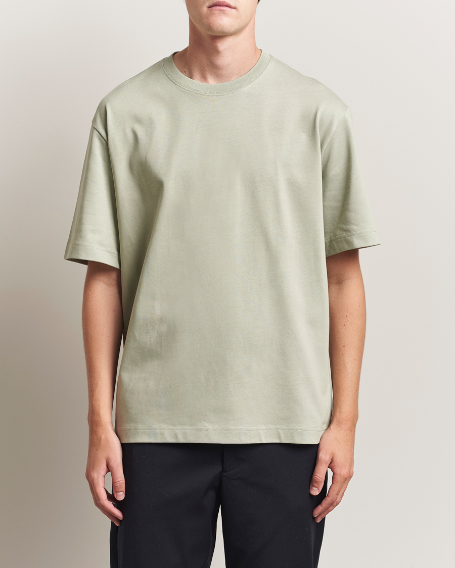 Filippa K Heavy Cotton Crew Neck T-Shirt Faded Green Grey
