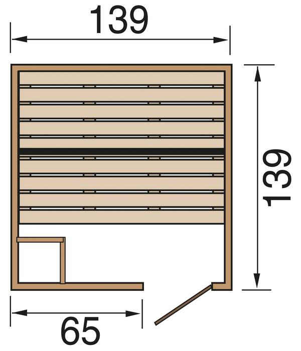 Weka Sauna Valida mit Glastür
