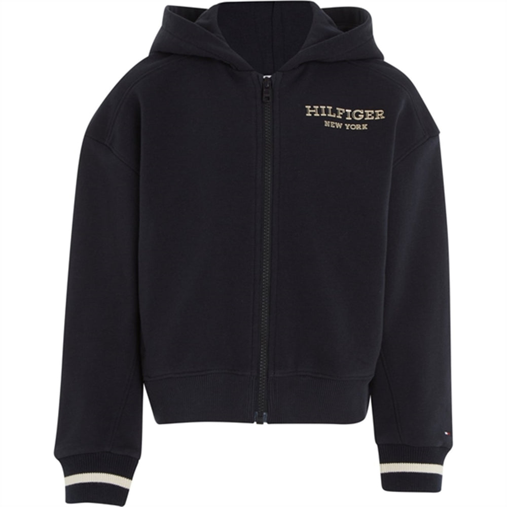Monotype Foil Zip Thru Hoodie Desert Sky