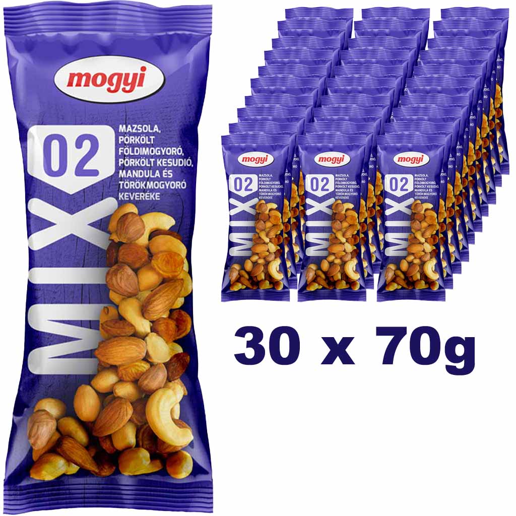 mogyi Mix02 Nussmischung 30x70g = 2100g MHD:9.9.25