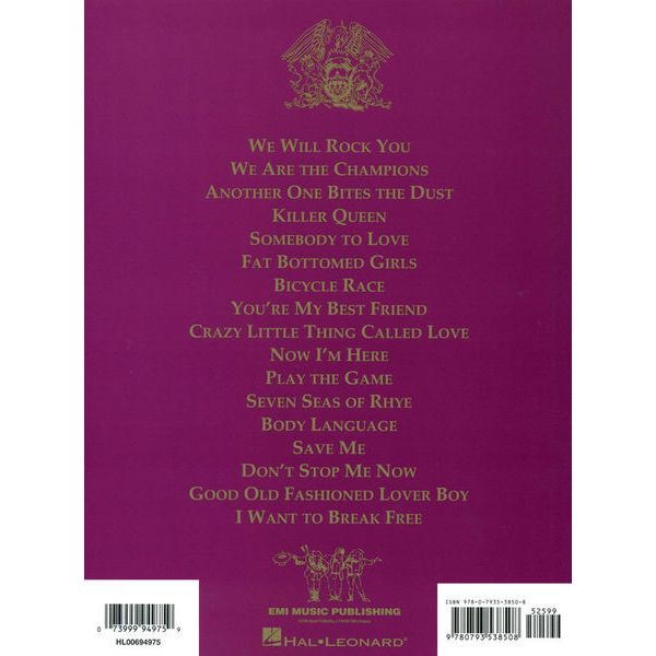 Hal Leonard Queen Greatest Hits Guitar